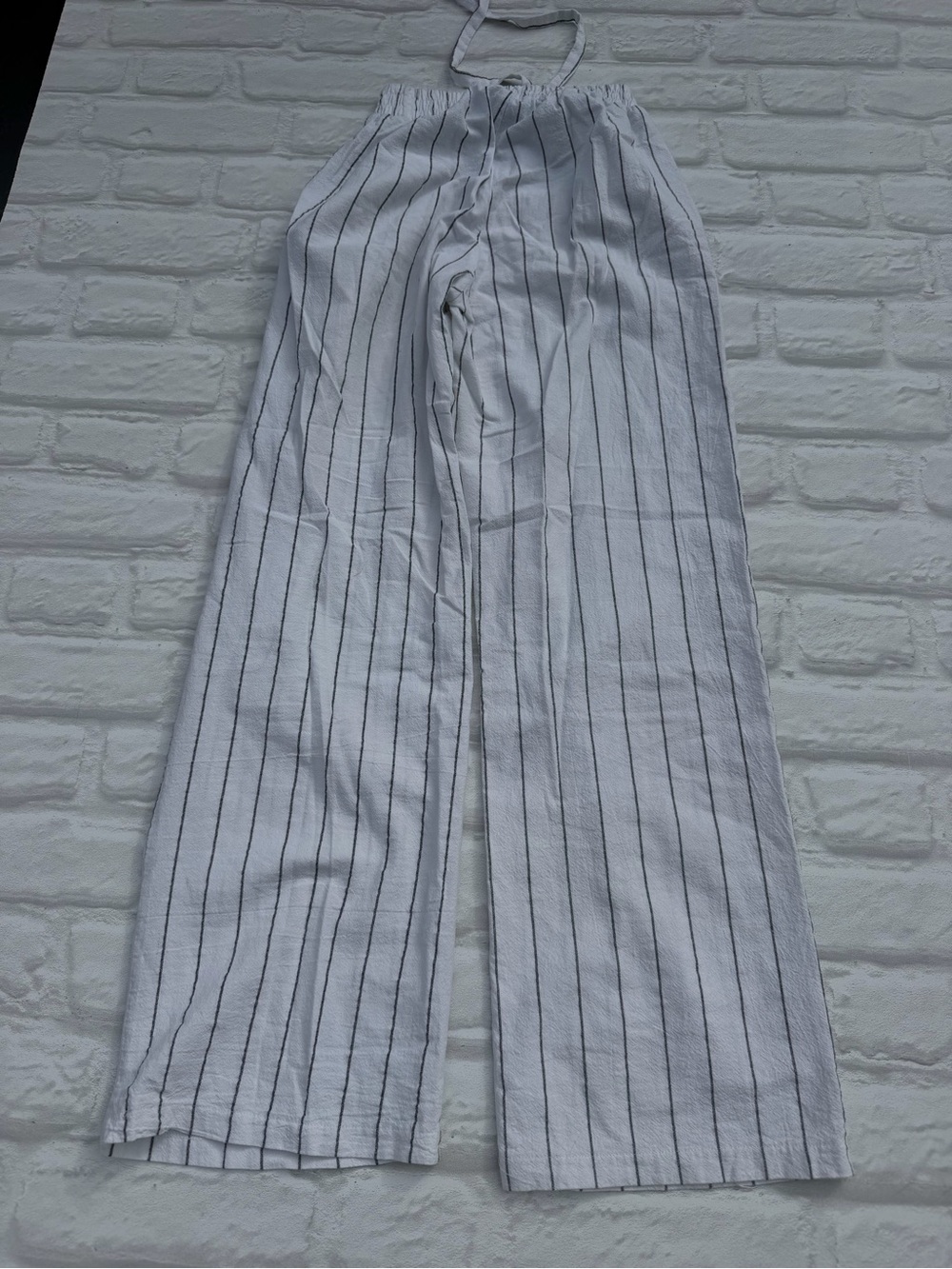Sienna Sky White Pants with Black Vertical Stripes - Picture 3 of 4